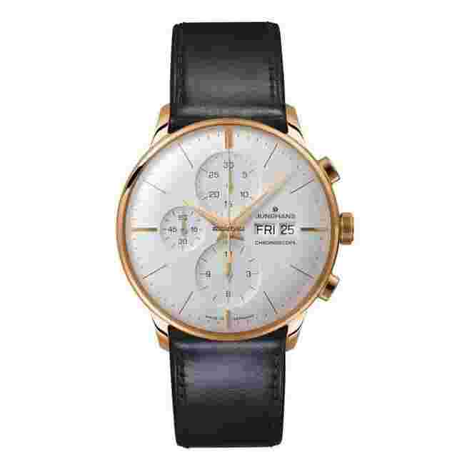 Junghans Meister Chronoscope
                           
                                 Black Leather Strap Men's Watch 27/7023.03