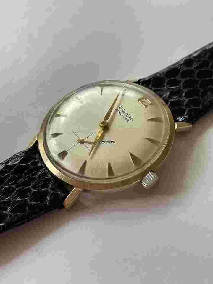 Gruen Precision
                           
                                 Solid 14K(585)Gold Classic Dress James Bond Vintage Swiss Made