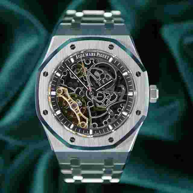 Audemars Piguet Royal Oak Double Balance Wheel Openworked
                           
                                 MINT FULL SET Royal Oak "Openworked" Double Balance Wheel Stainless Steel 15407ST