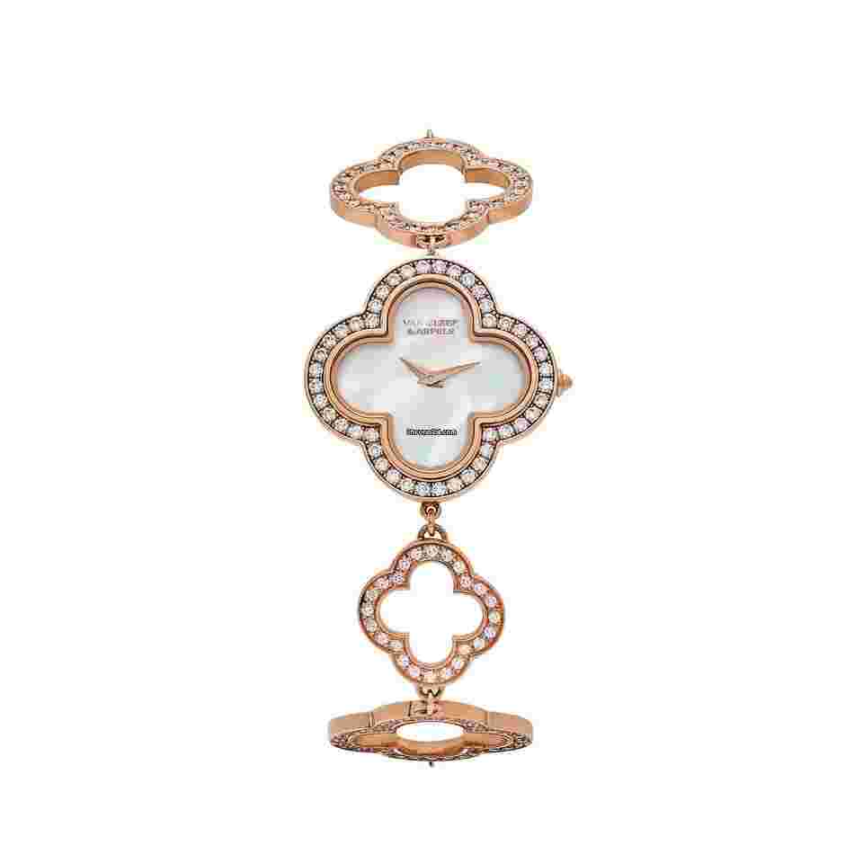 Van Cleef & Arpels Alhambra
and Arpels Alhambra 2365149 'Ladies' Vintage Rose Gold White Mother of Pearl Dial Quartz Watch