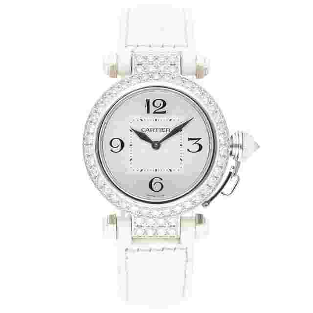 Cartier Pasha 18K Weissgold Factory Diamonds 2813