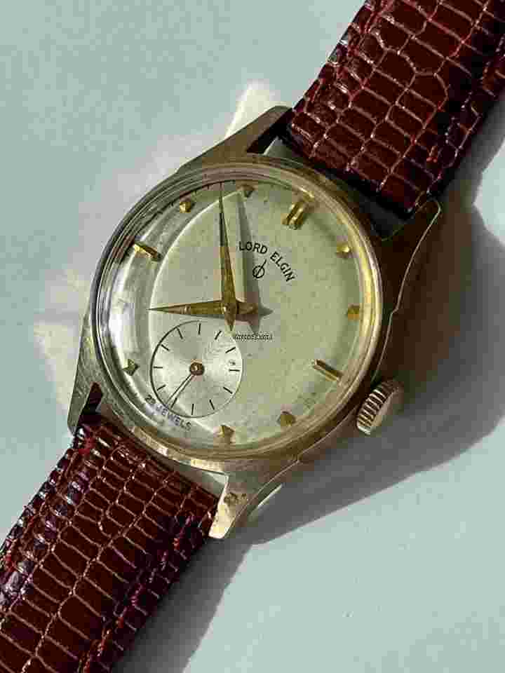 Elgin
Lord Solid 14K(585) Gold Classic Dress Vintage 23 Pie Pan Dial Jewels Swiss Made