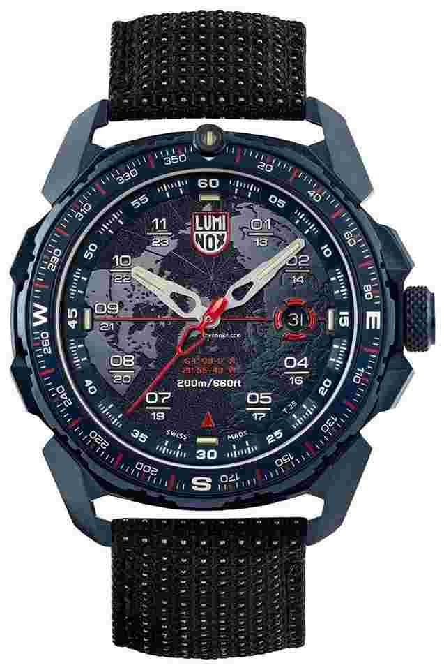 Luminox
                           
                                 Ice-Sar Arctic Blue Steel Black Textile Divers Quartz Mens Watch XL.1203