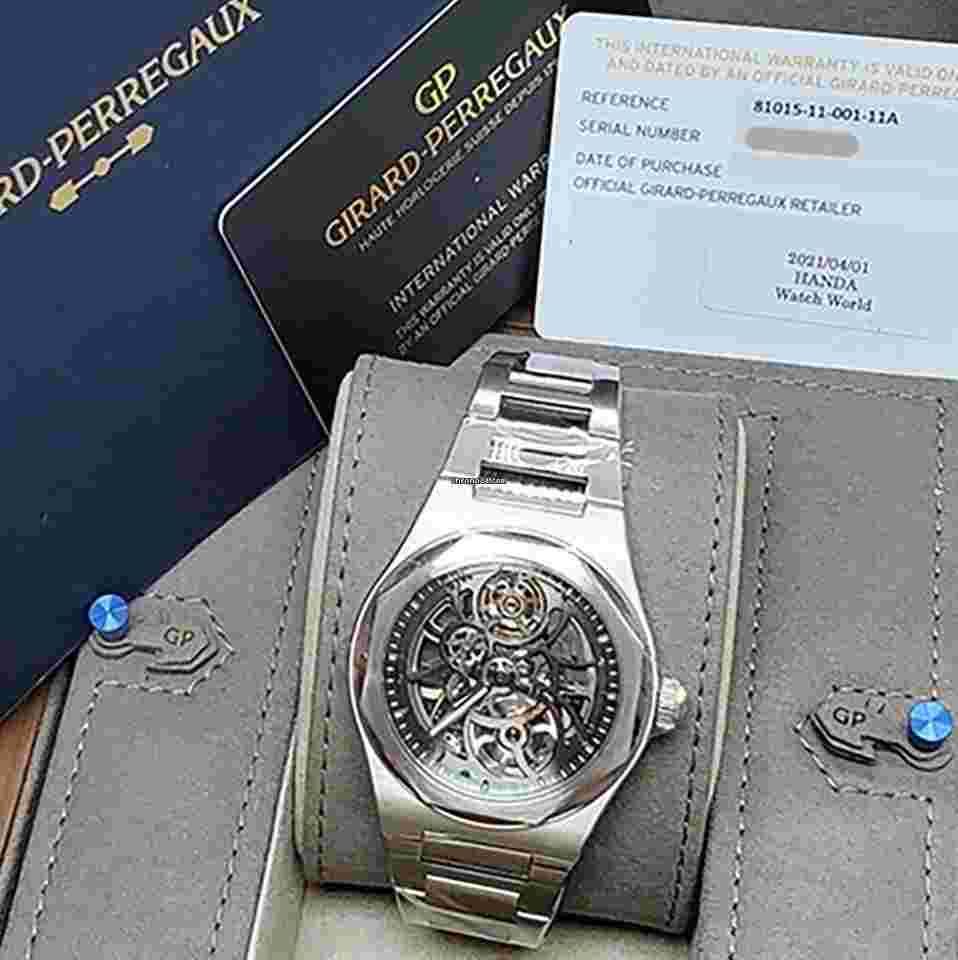 Girard Perregaux Laureato
2021 Girard Perregaux Laureato Skeleton 42mm Steel Box Papers 81015-11-001-11A