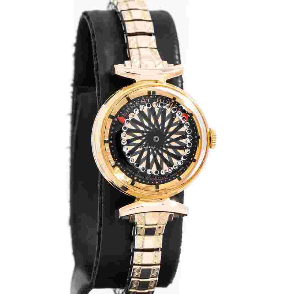 Ernest Borel
                           
                                 1990's Vintage Ladies Ernest Borel Cocktail Watch in 18k Yellow Gold over Stainless Steel ( 15191)