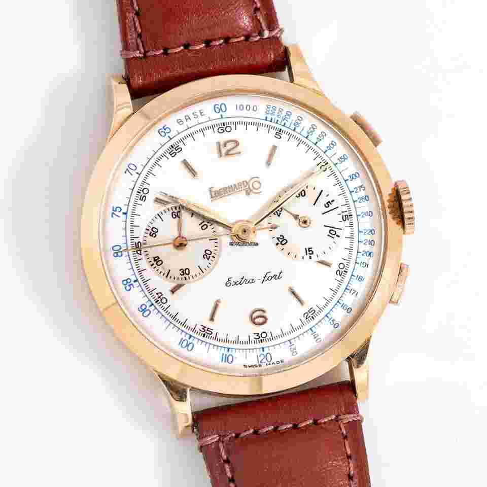 Eberhard & Co. Extra-Fort
                           
                                 1950's Vintage Eberhard Extra-Fort Ref. 14007-15J 18k Rose Gold Watch ( 15193)