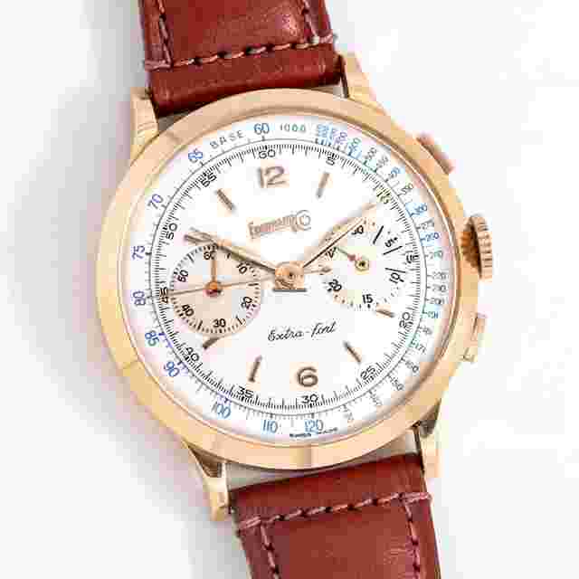 Eberhard & Co. Extra-Fort
                           
                                 1950's Vintage Eberhard Extra-Fort Ref. 14007-15J 18k Rose Gold Watch ( 15193)