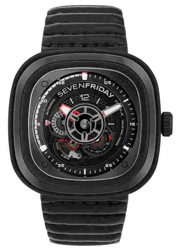 Sevenfriday P3
                           
                                 P-Series Racer III Automatic Black PVD Leather Mens Watch P3C/06