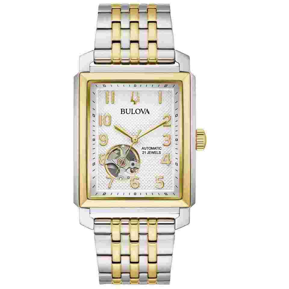 Bulova Sutton Open Heart 98A308 33mm 30m WR automatic men's watch stainless steel bracelet Bulova Sutton Open Heart 98A308 33mm 30m WR