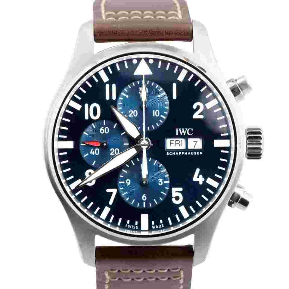 IWC Pilot Chronograph
Le Petit Prince BLUE 43mm Leather Steel Chronograph IW377714 BOX