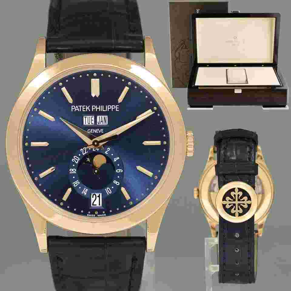 Patek Philippe Annual Calendar
2019 MINT 5396R Rose Gold Annual Calendar 39mm Blue Moonphase Watch