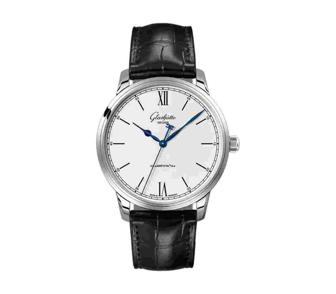 Glashutte Senator 40mm Excellence Steel Silver Dial 