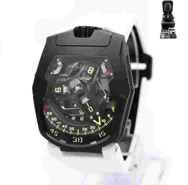 Urwerk
                           
                                 New Urwerk Ur-220 Limited Edition Black Dlc Titanium Box Papers