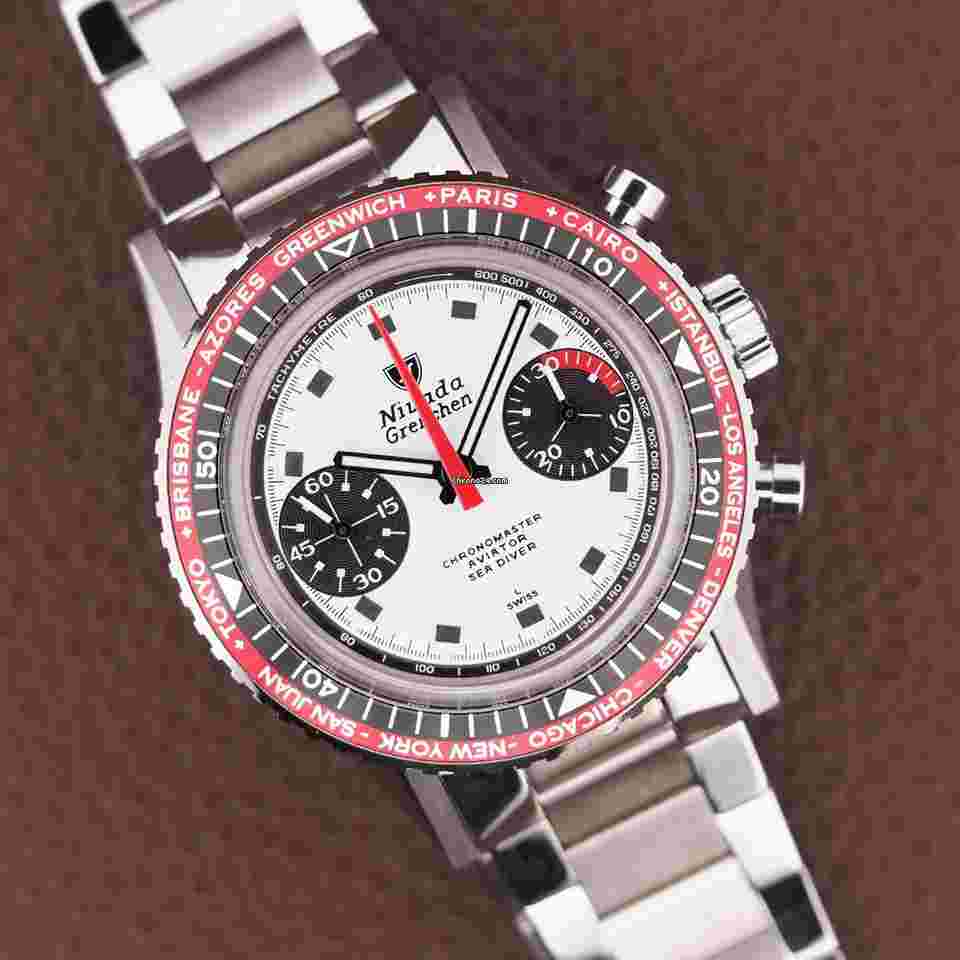 Nivada
                           
                                 Chronomaster Aviator Sea Diver Singer Paul Newman Inter. Bezel 38mm Full Set 2024