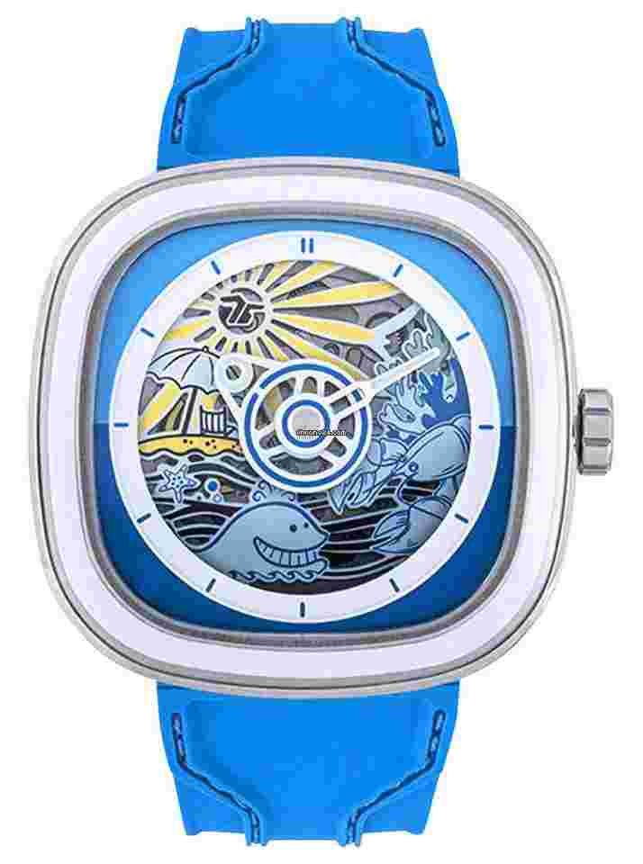 Sevenfriday
                           
                                 T-Series Beach Club Automatic Steel Blue Silicone Mens Watch T1/09