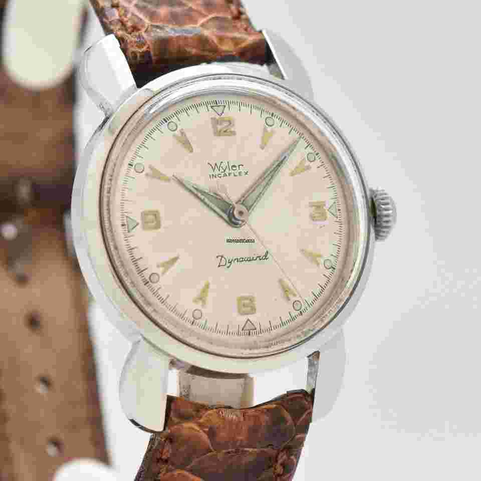 Wyler
                           
                                 1960's Vintage Wyler Dynawind Incaflex Stainless Steel Watch ( 14730)