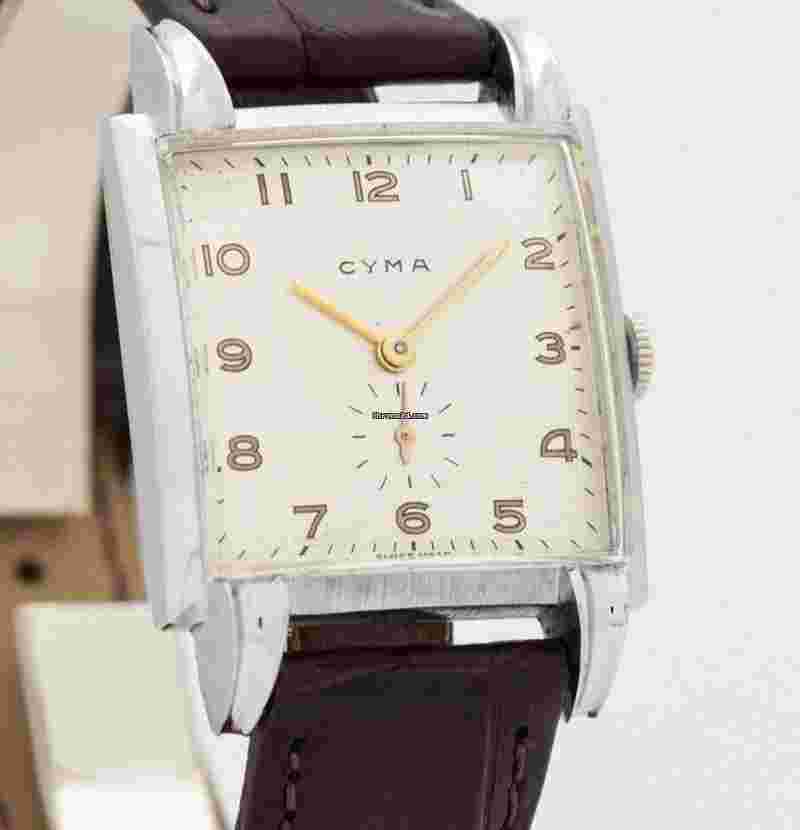 Cyma
1940's Vintage Cyma Square-shaped Stainless Steel Watch ( 14505)