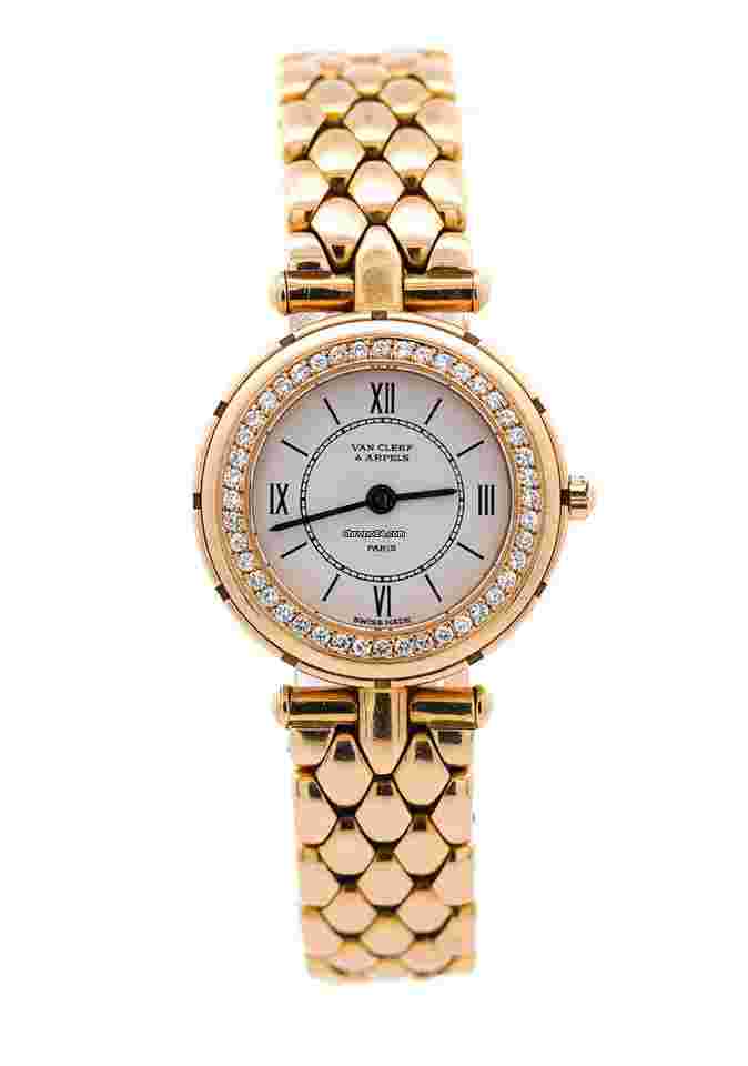 Van Cleef & Arpels
La Collection 18K Gold Diamond Bezel Ladies Watch