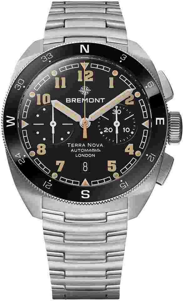 Bremont Terra Nova
TN42-CHR-SS-BK-B Terra Nova 42.5 Chrono Black Dial on Bracelet