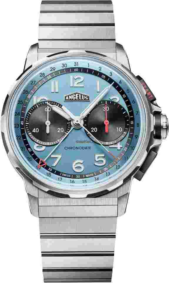 Angelus
                           
                                 0CDZF.U03A.M009 Chronodate Titanium Ice Blue