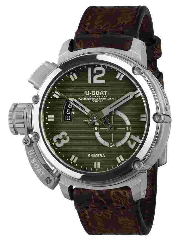 U-Boat Chimera
Verde Automatic Green Dial Brown Leather Date Mens Watch 9604