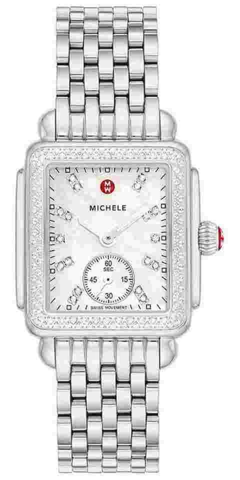 Michele Deco
                           
                                 Mid Stainless Steel Diamonds Rectangle Womens Watch MWW06V000122