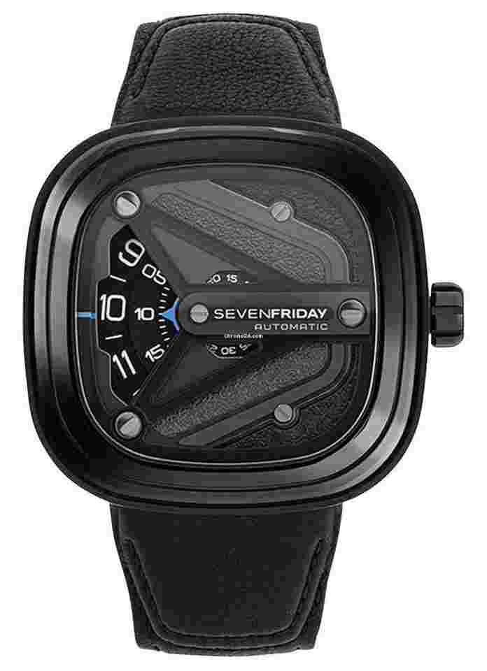 Sevenfriday
                           
                                 M-Series Spaceship Automatic Black Leather Strap Mens Watch M3/07