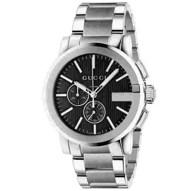 Gucci G-Chrono
                           
                                 Black Dial Stainless Steel Watch YA101204