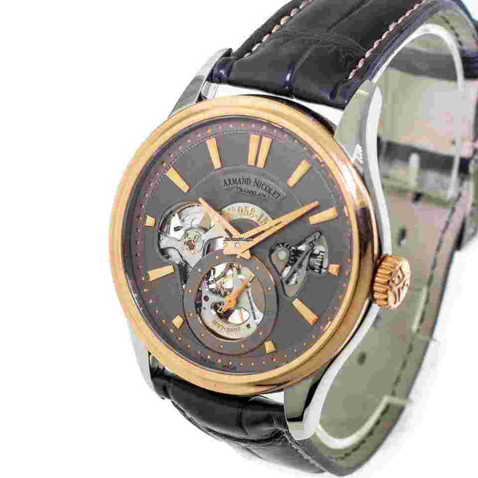 Armand Nicolet LS8
                           
                                 43mm Stainless Steel and Rose Gold Grey Dial 8620A-GR-P713GR2