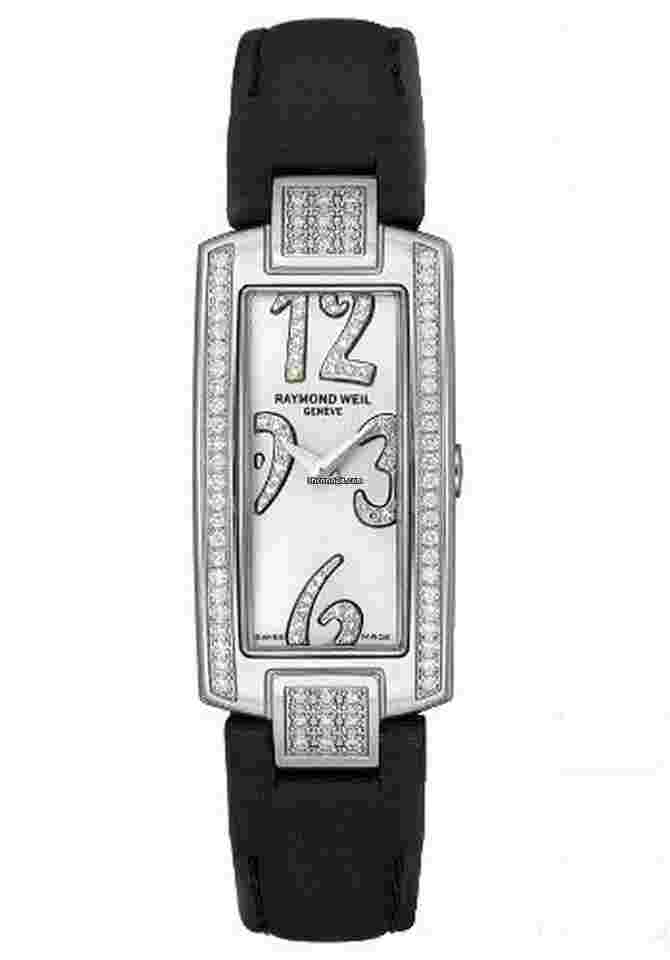 Raymond Weil Shine
                           
                                 Women's Shine Silver Dial Black Leather Band Watch 1500-ST2-05383