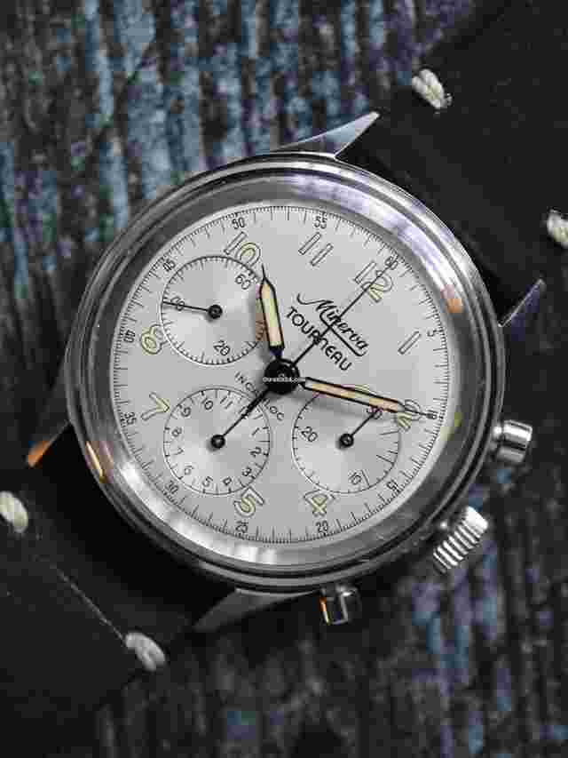 Minerva
                           
                                 Vintage Chronograph Retailed by Tourneau circa 1950's