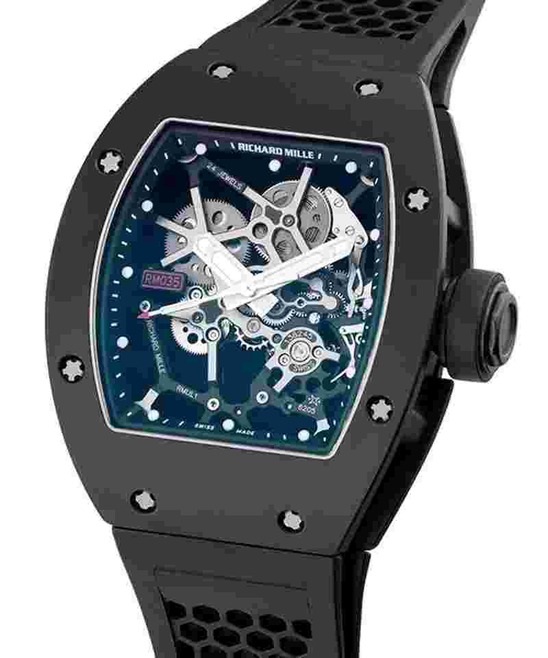 Richard Mille RM 035
                           
                                 Rafael Nadal Chronofiable Black Magnesium-Aluminum alloy Men's Watch