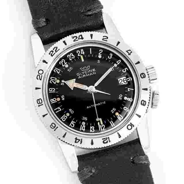 Glycine Airman
                           
                                 1968 Vintage Glycine Airman Automatic w Original BOX Stainless Steel Watch ( 15215)