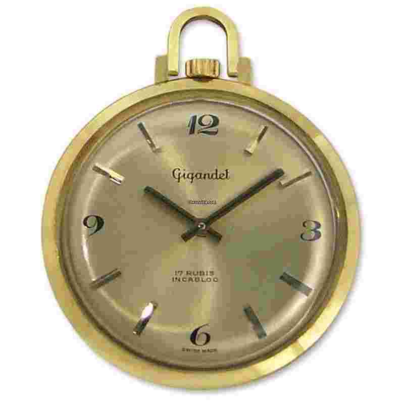 Gigandet
                           
                                 14kt Gold Mens Vintage Open Face Pocket Watch 14k - 1970's