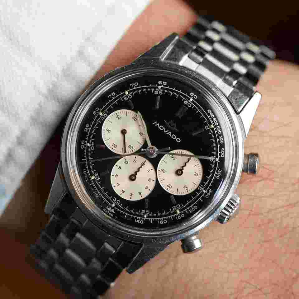Movado
                           
                                 Gilt Dial M95 Chronograph Reference 95 704 568 Unpolished on Bracelet