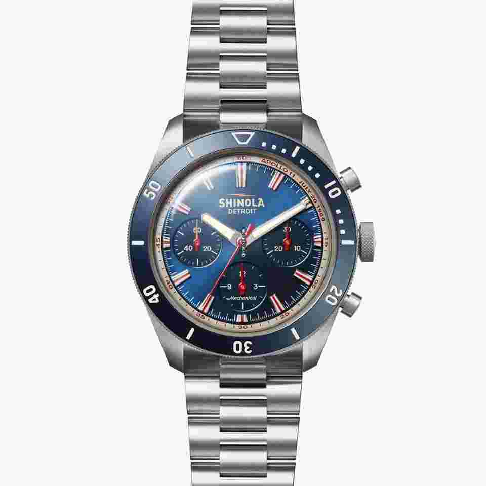Shinola
                           
                                 Mooncraft Monster Apollo 11 Sea Blue Chrono 43mm Watch Limited