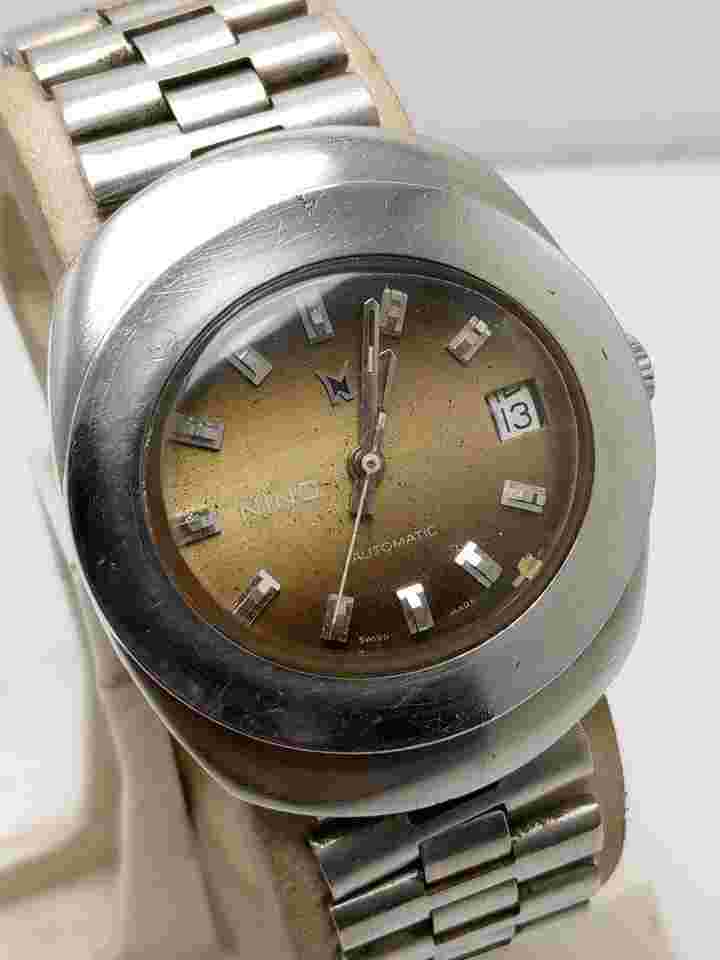 Nino Swiss Automatic N-210 Oval Shape Brown Dial Vintage Men's Watch