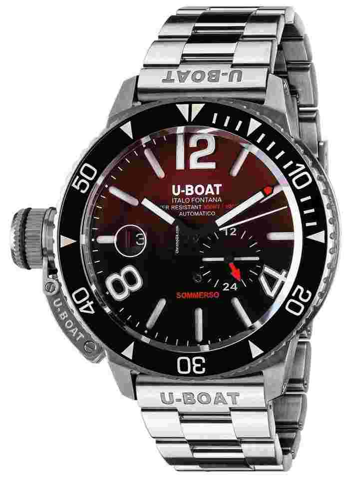 U-Boat Sommerso Automatic Red Dial Men's Watch 9521/MT