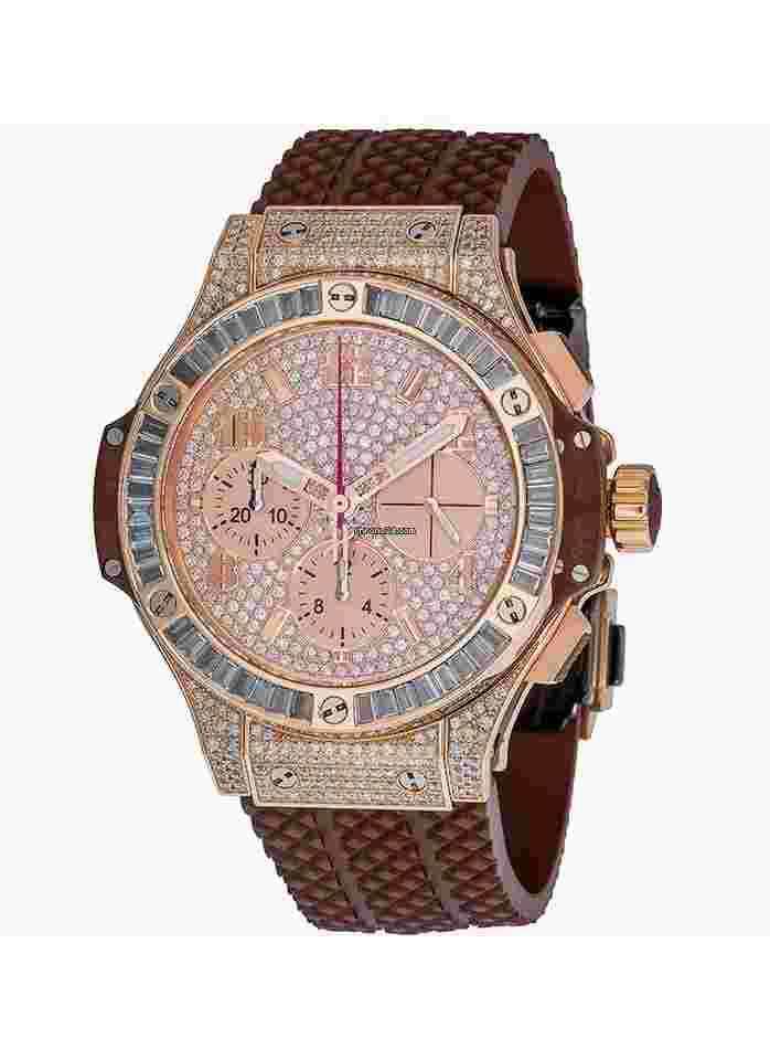 Hublot Big Bang
41mm Cappuccino Rose Gold with Baguette Diamond Bezel Diamond Dial
