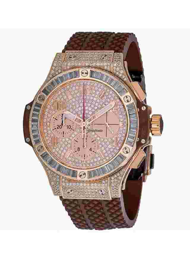 Hublot Big Bang
                           
                                 41mm Cappuccino Rose Gold with Baguette Diamond Bezel Diamond Dial