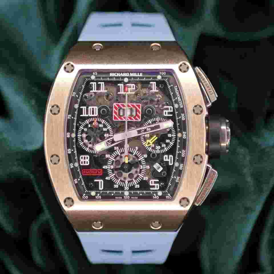 Richard Mille RM 011
FULL SET MINT RM011 Felipe Massa 50MM Skeleton Dial Rose Gold Titanium