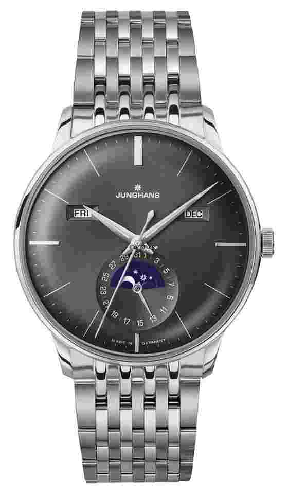 Junghans Meister Calendar
Kalender Automatic Moonphase Steel Mens Watch 27/4505.47