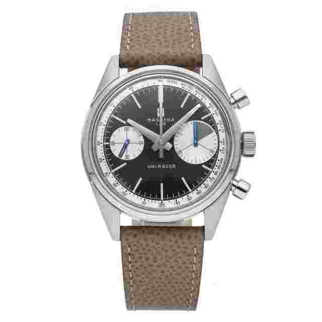 Massena Lab Uni-Racer Black Panda Chronograph 39mm Manual-Wind Mens Watch UR-002