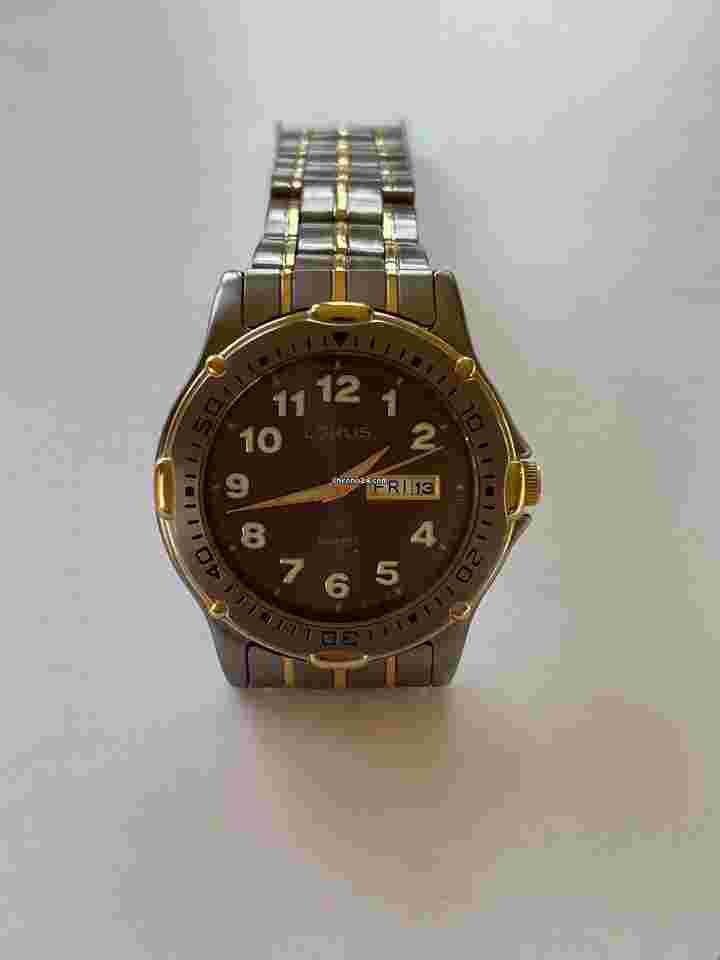 Lorus
                           
                                 100Feet Diver Made by Seiko Calendar Day/Date Two Tone Gold Stainless Steel Vintage Japan