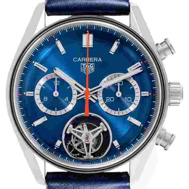 TAG Heuer Carrera
                           
                                 Chronograph Tourbillon Steel Mens Watch CBS5010 Box Card