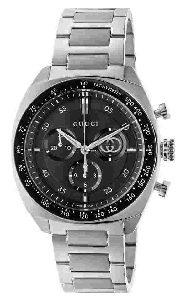 Gucci
Interlocking Chronograph Steel Black Dial Quartz Mens Watch YA142316
