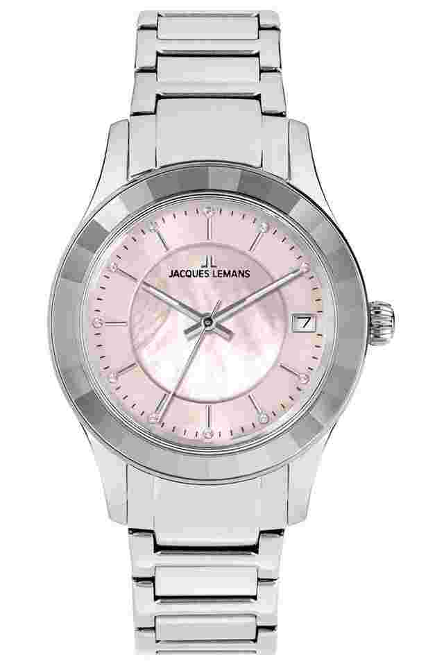 Jacques Lemans 1-2194D Damenuhr Venice Edelstahl/Perlmutt Rosa