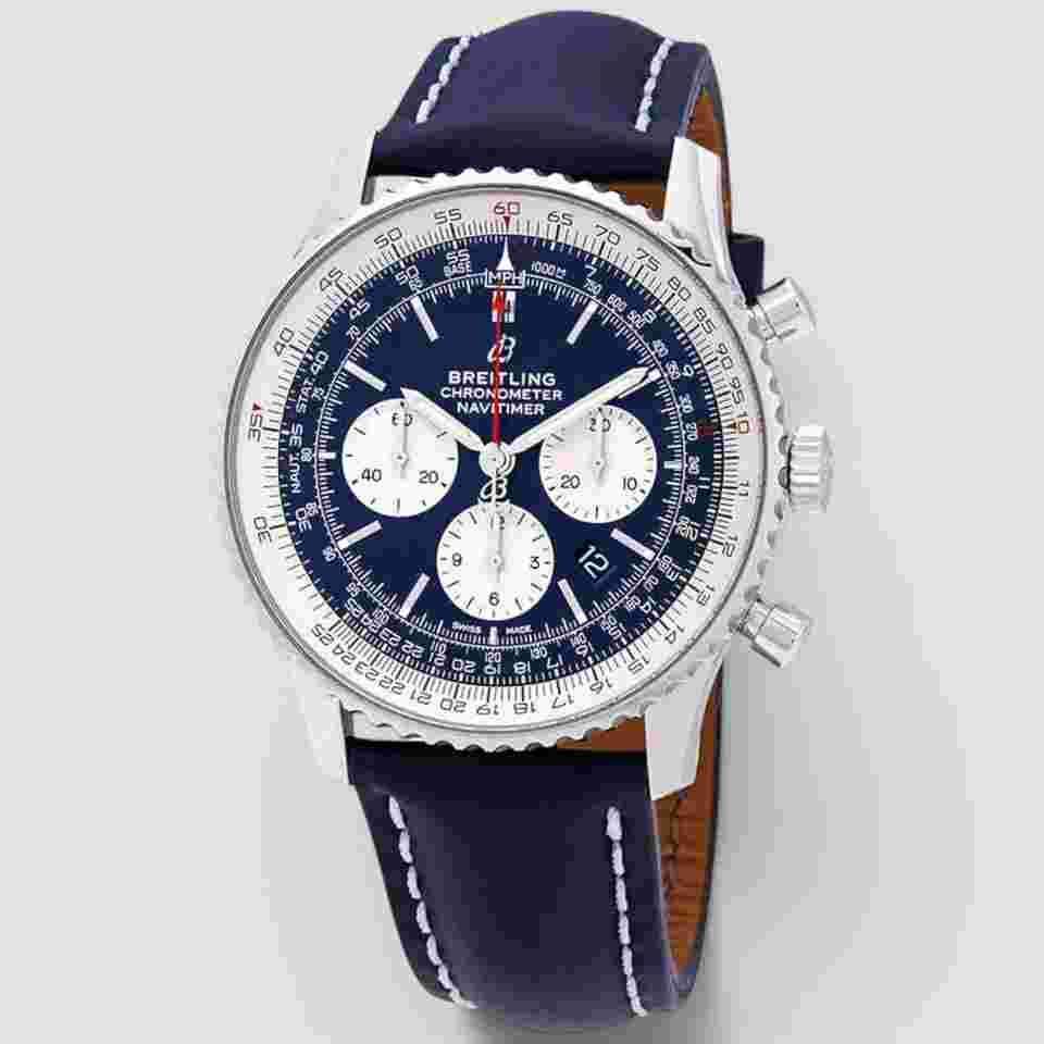 Breitling Navitimer 1 B01 Chronograph Automatic Chronometer Aurora Blue Dial Men's Watch