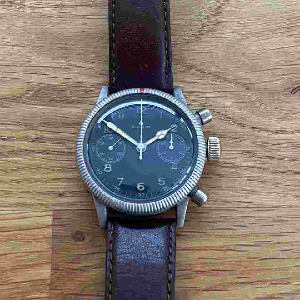 Tutima [231] - Tutima - Glashütte UROFA 59 / Fliegerchronograph / Fliegeruhr / Uhr WWII vor einigen Jahren bei Uhrmachermeister BUSE restauriert