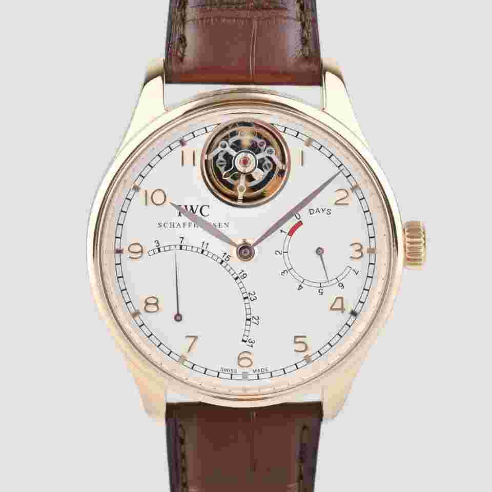 IWC Portuguese Tourbillon Mystere Retrograde 18K Rose Gold Automatic Men's Watch